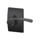 Schlage F170MER716CENRH F170-MER-CEN-RH F-Series Right Hand Merano Dummy Door Lever Aged Bronze