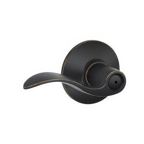 Schlage F40ACC716 aged bronze privacy door lever