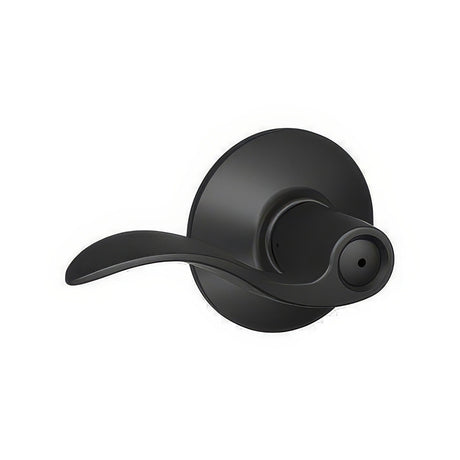 Schlage F40ACC622 matte black privacy door lever