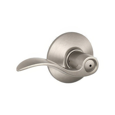Schlage F40ACC619 satin nickel privacy door lever