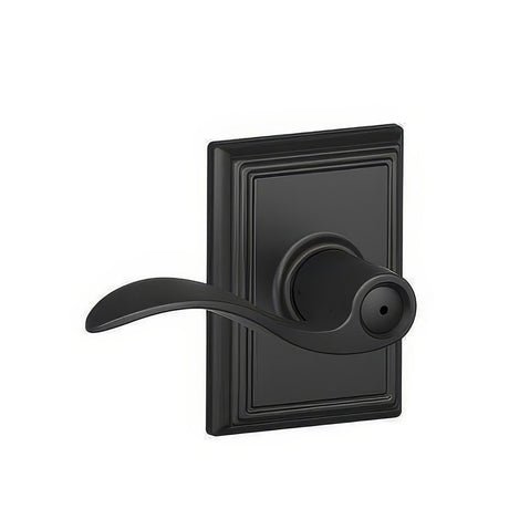 Schlage F40ACC622ADD matte black privacy door lever