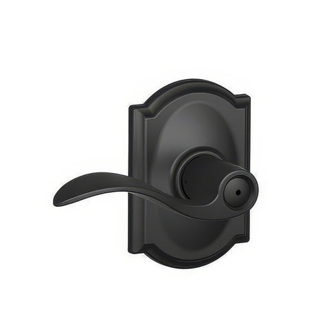 Schlage F40ACC622CAM matte black privacy door lever