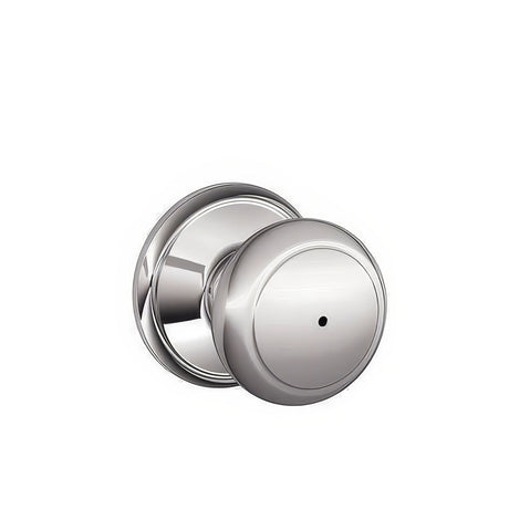 Schlage F40AND625 polished chrome privacy door knob