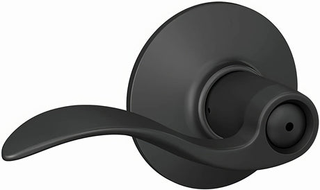 Schlage F40FLA622 matte black privacy door lever