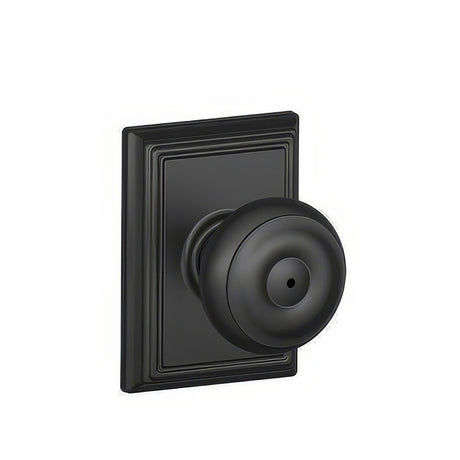 Schlage F40GEO622ADD matte black privacy door knob