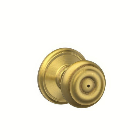 Schlage F40GEO608 satin brass privacy door knob