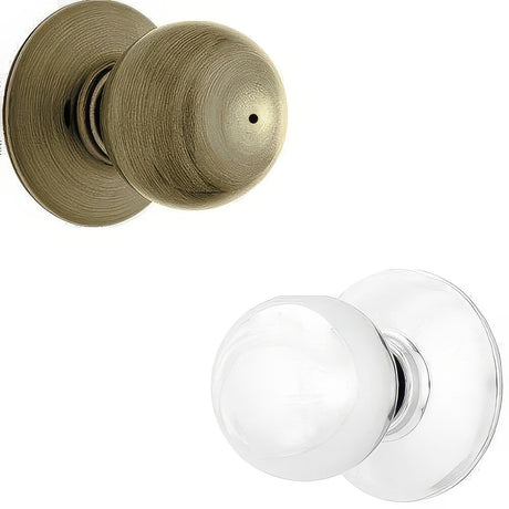Schlage F40ORB625 polished chrome privacy door knob