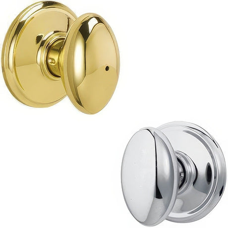 Schlage F40SIE605625 polished brass x polished chrome privacy door knob