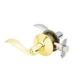 Schlage F40ACC605625LH F40-ACC-LH F-Series Left Hand Accent Series Split Finish Privacy Door Lever Polished Brass x Polished Chrome