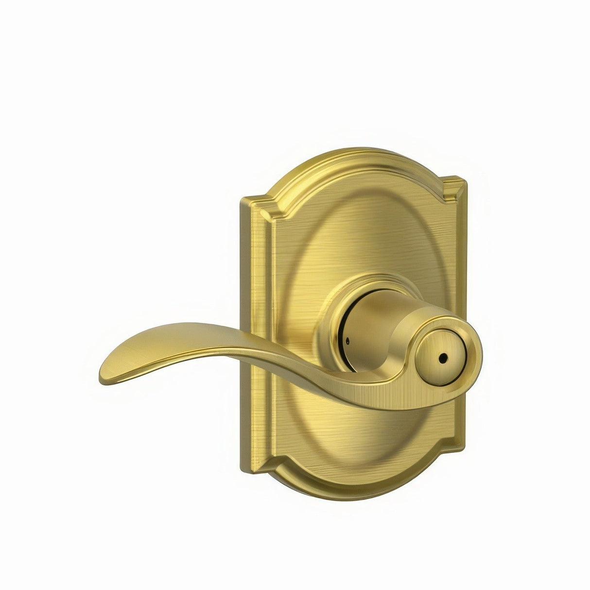 Schlage F40ACC608CAM F40-ACC-CAM F-Series Accent Privacy Door Lever Satin Brass