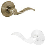 Schlage F40ACC609625RH F40-ACC-RH F-Series Right Hand Accent Split Finish Privacy Door Lever Antique Brass x Polished Chrome