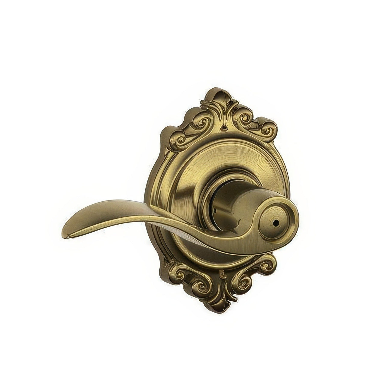 Schlage F40ACC609BRK F40-ACC-BRK F-Series Accent Privacy Door Lever Antique Brass