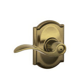 Schlage F40ACC609CAM F40-ACC-CAM F-Series Accent Privacy Door Lever Antique Brass
