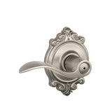 Schlage F40ACC619BRK F40-ACC-BRK F-Series Accent Privacy Door Lever Satin Nickel