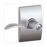 Schlage F40ACC626CEN F40-ACC-CEN F-Series Accent Privacy Door Lever Satin Chrome