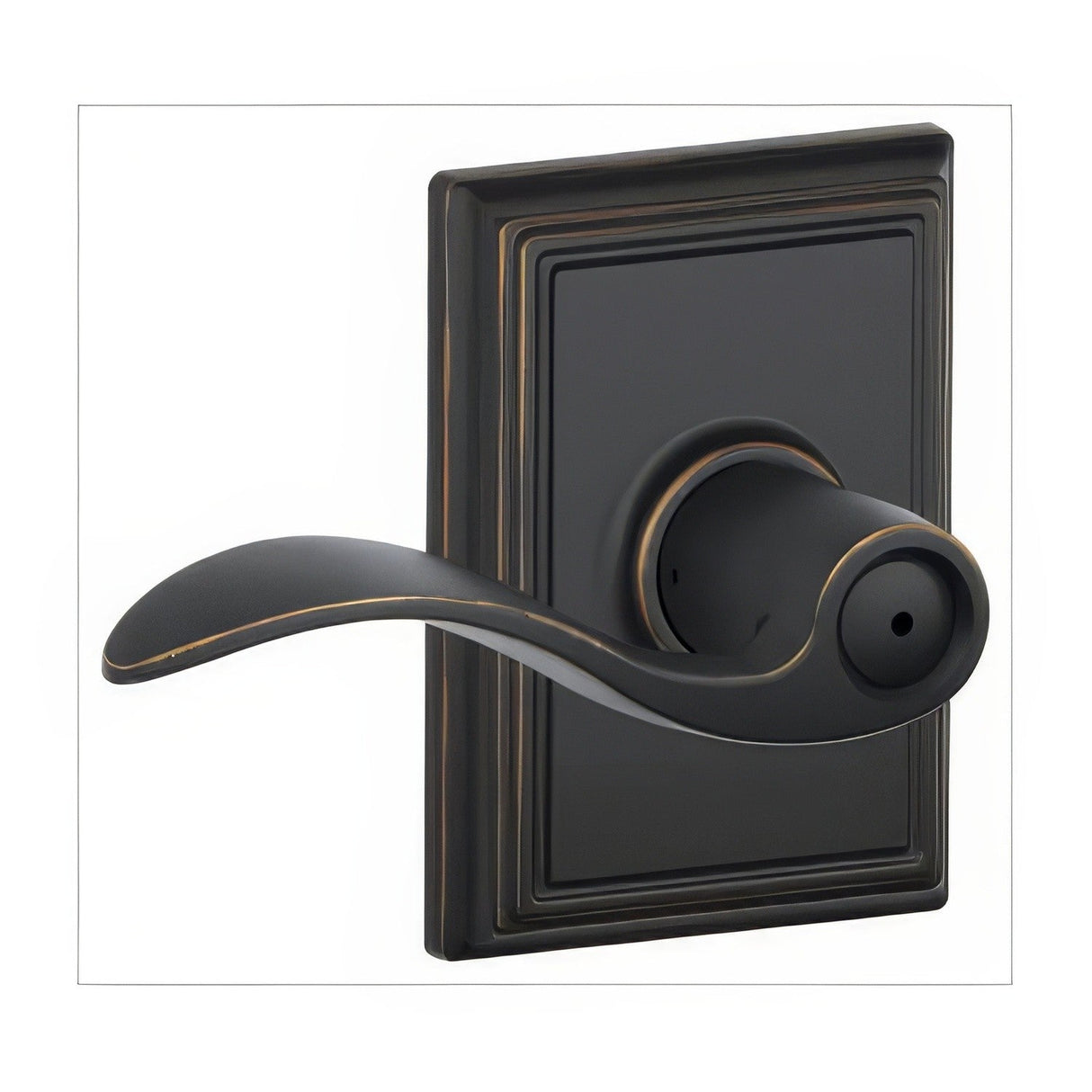 Schlage F40ACC716ADD F40-ACC-ADD F-Series Accent Privacy Door Lever Aged Bronze