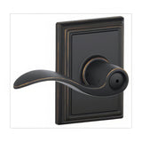 Schlage F40ACC716ADD F40-ACC-ADD F-Series Accent Privacy Door Lever Aged Bronze