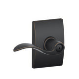 Schlage F40ACC716CEN F40-ACC-CEN F-Series Accent Privacy Door Lever Aged Bronze