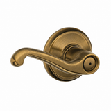 Schlage F40FLA608 F40-FLA F-Series Flair Privacy Door Lever Satin Brass