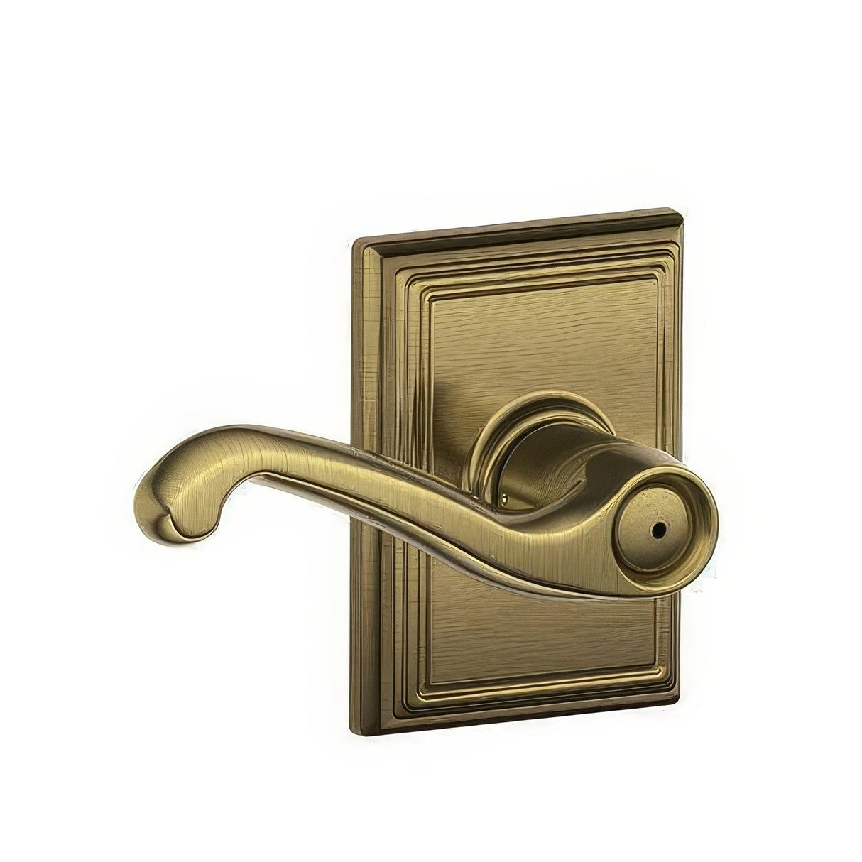 Schlage F40FLA609ADD F40-FLA-ADD F-Series Flair Privacy Door Lever Antique Brass