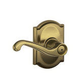 Schlage F40FLA609CAM F40-FLA-CAM F-Series Flair Privacy Door Lever Antique Brass