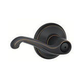 Schlage F40FLA716 F40-FLA F-Series Flair Privacy Door Lever Aged Bronze