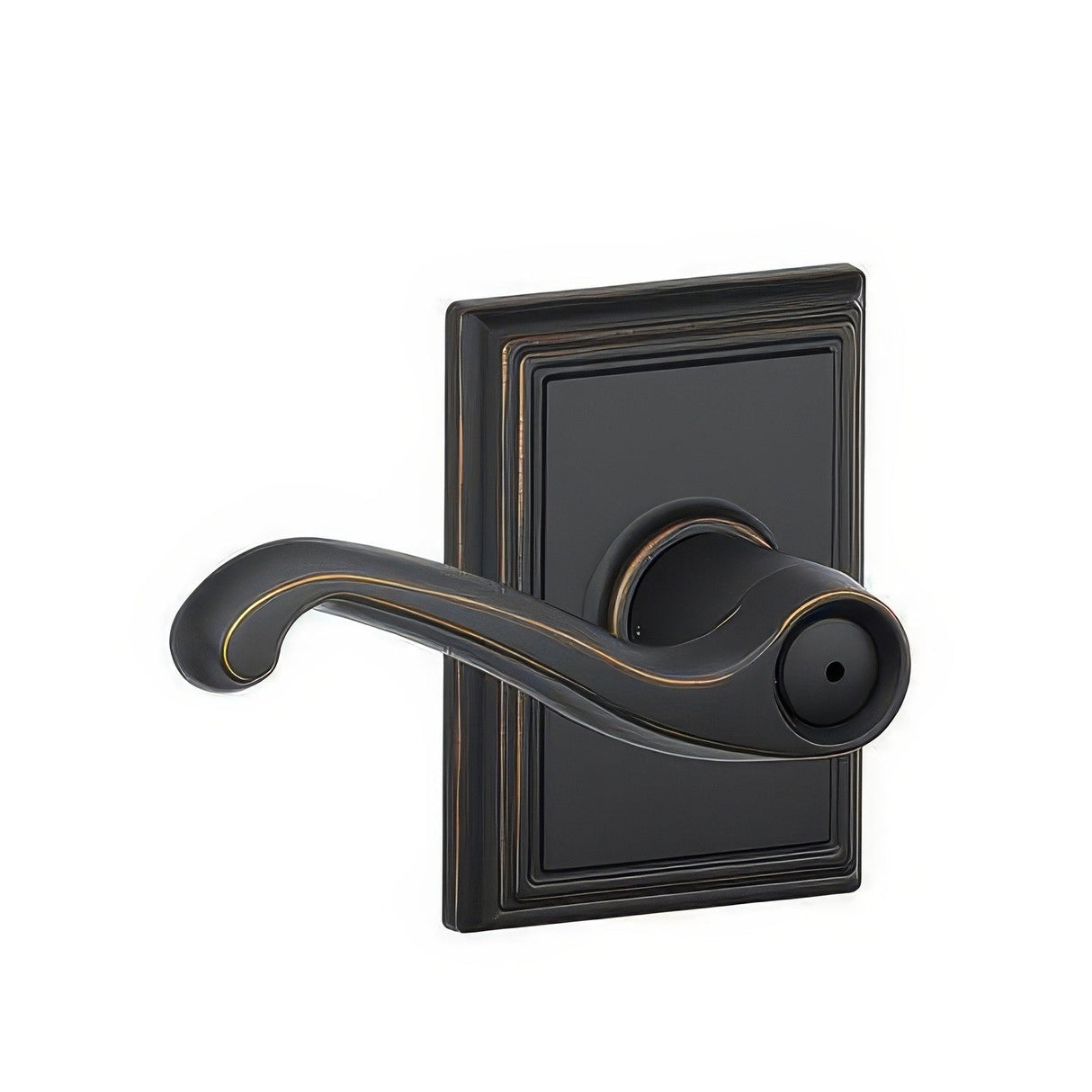 Schlage F40FLA716ADD F40-FLA-ADD F-Series Flair Privacy Door Lever Aged Bronze