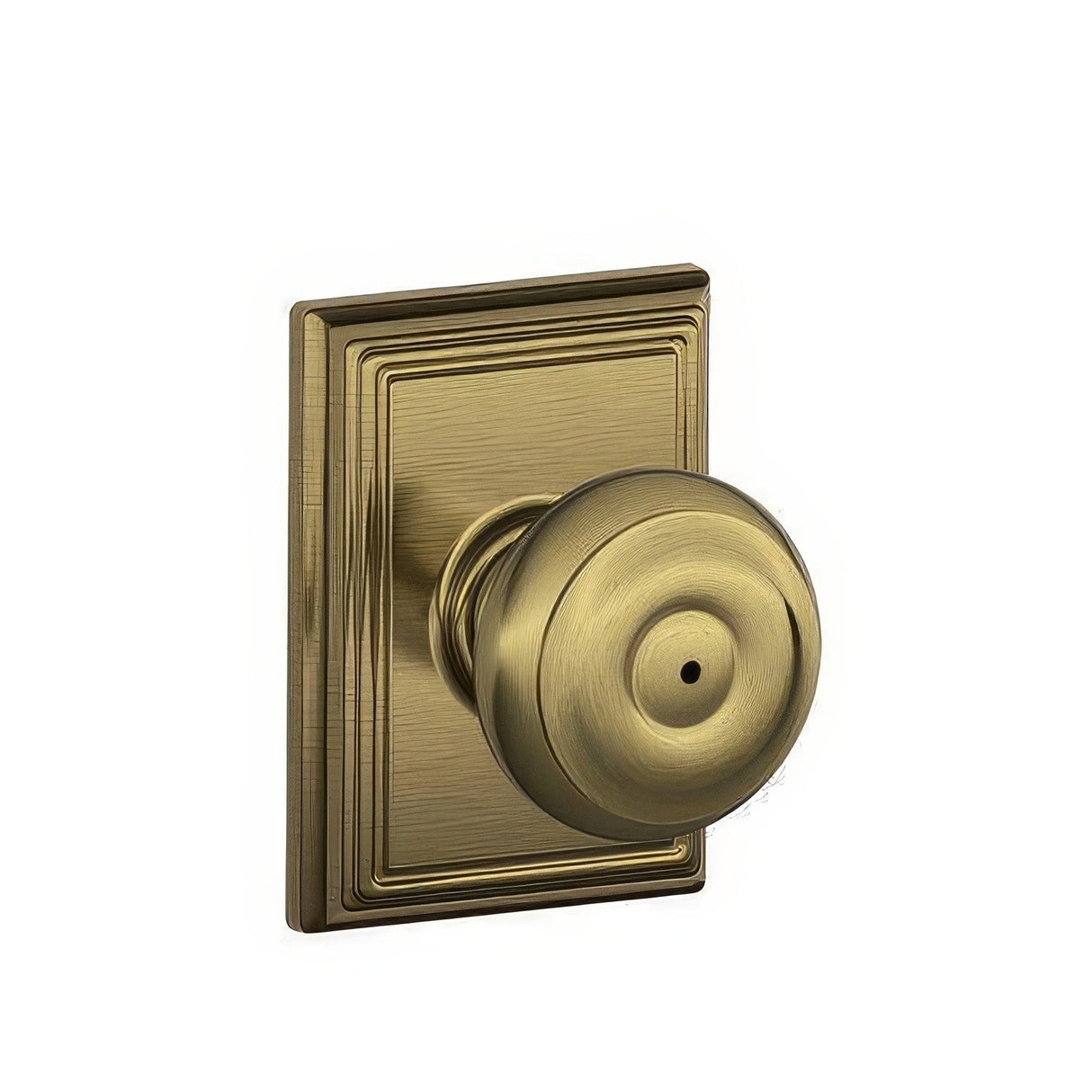 Schlage F40GEO609ADD F40-GEO-ADD F-Series Georgian Privacy Door Knob Antique Brass