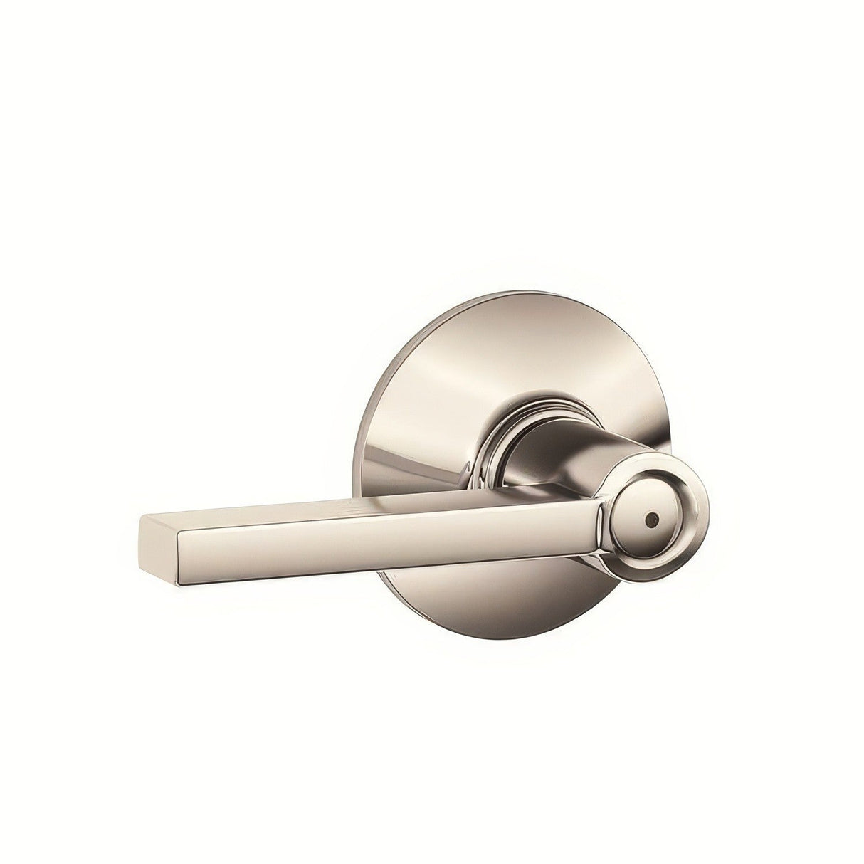 Schlage F40LAT618 F40-LAT F-Series Latitude Reversible Privacy Door Lever Bright Nickel