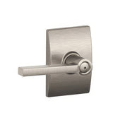 Schlage F40LAT619CEN F40-LAT-CEN F-Series Latitude Privacy Door Lever Satin Nickel