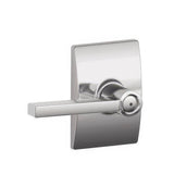 Schlage F40LAT625CEN F40-LAT-CEN F-Series Latitude Privacy Door Lever Polished Chrome