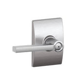 Schlage F40LAT626CEN F40-LAT-CEN F-Series Latitude Privacy Door Lever Satin Chrome