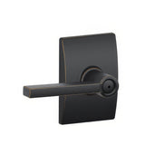 Schlage F40LAT716CEN F40-LAT-CEN F-Series Latitude Privacy Door Lever Aged Bronze