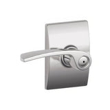Schlage F40MER625CEN F40-MER-CEN F-Series Merano Privacy Door Lever Polished Chrome