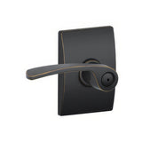 Schlage F40MER716CEN F40-MER-CEN F-Series Merano Privacy Door Lever Aged Bronze