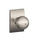 Schlage F40ORB619CEN F40-ORB-CEN F-Series Orbit Privacy Door Knob Satin Nickel
