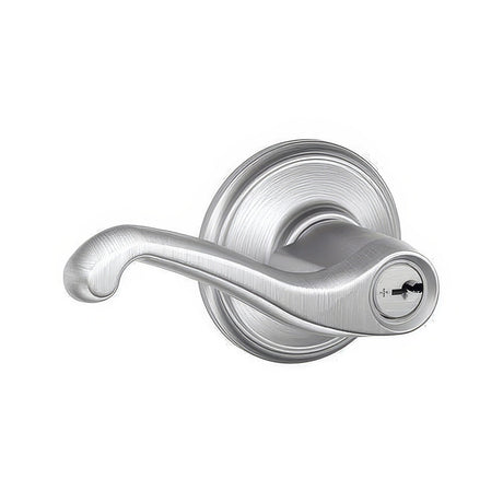 Schlage F51AFLA626 satin chrome keyed entry door lever