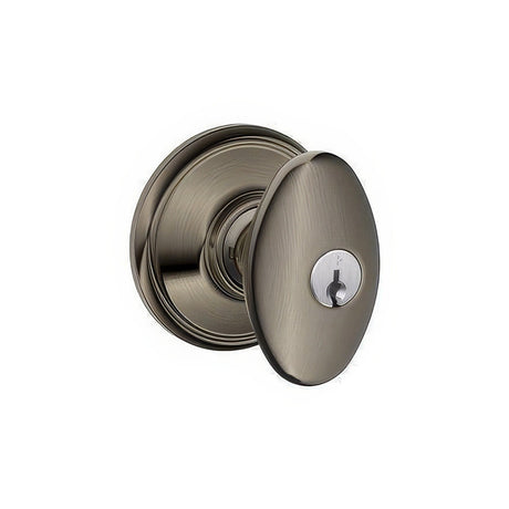 Schlage F51ASIE620 antique pewter keyed entry door knob