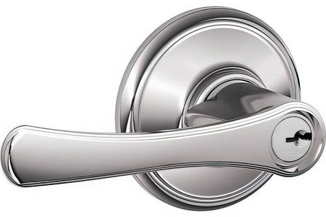 Schlage F51AVLA626 satin chrome keyed entry door lever