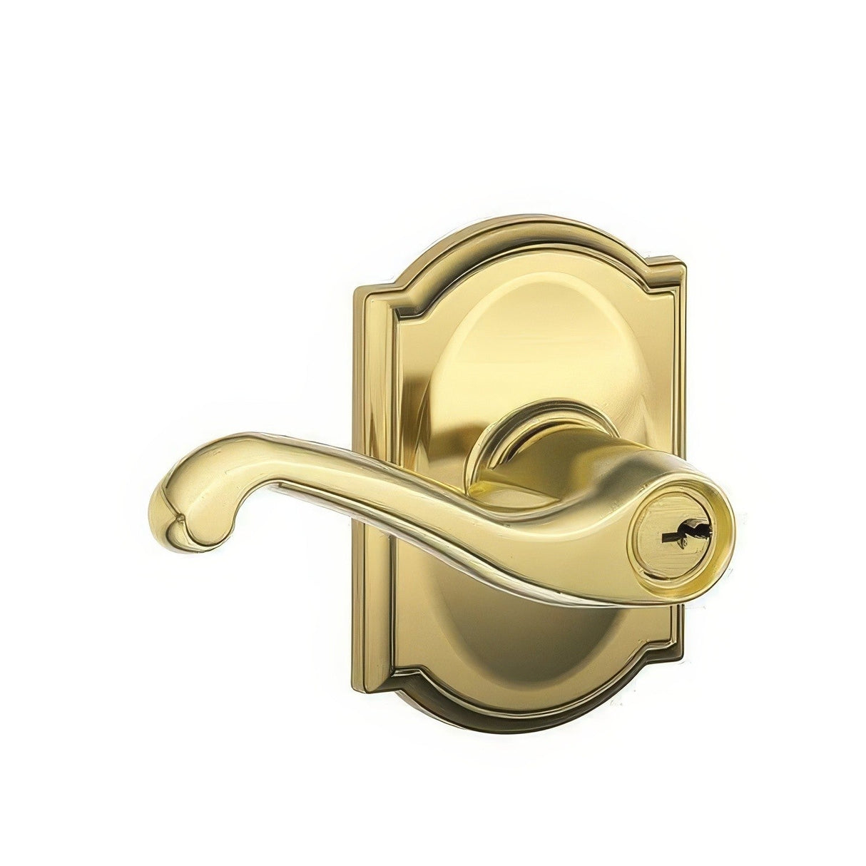 Schlage F51AFLA505CAM F51A-FLA-CAM F-Series Keyed Entry Door Lever Lifetime Polished Brass