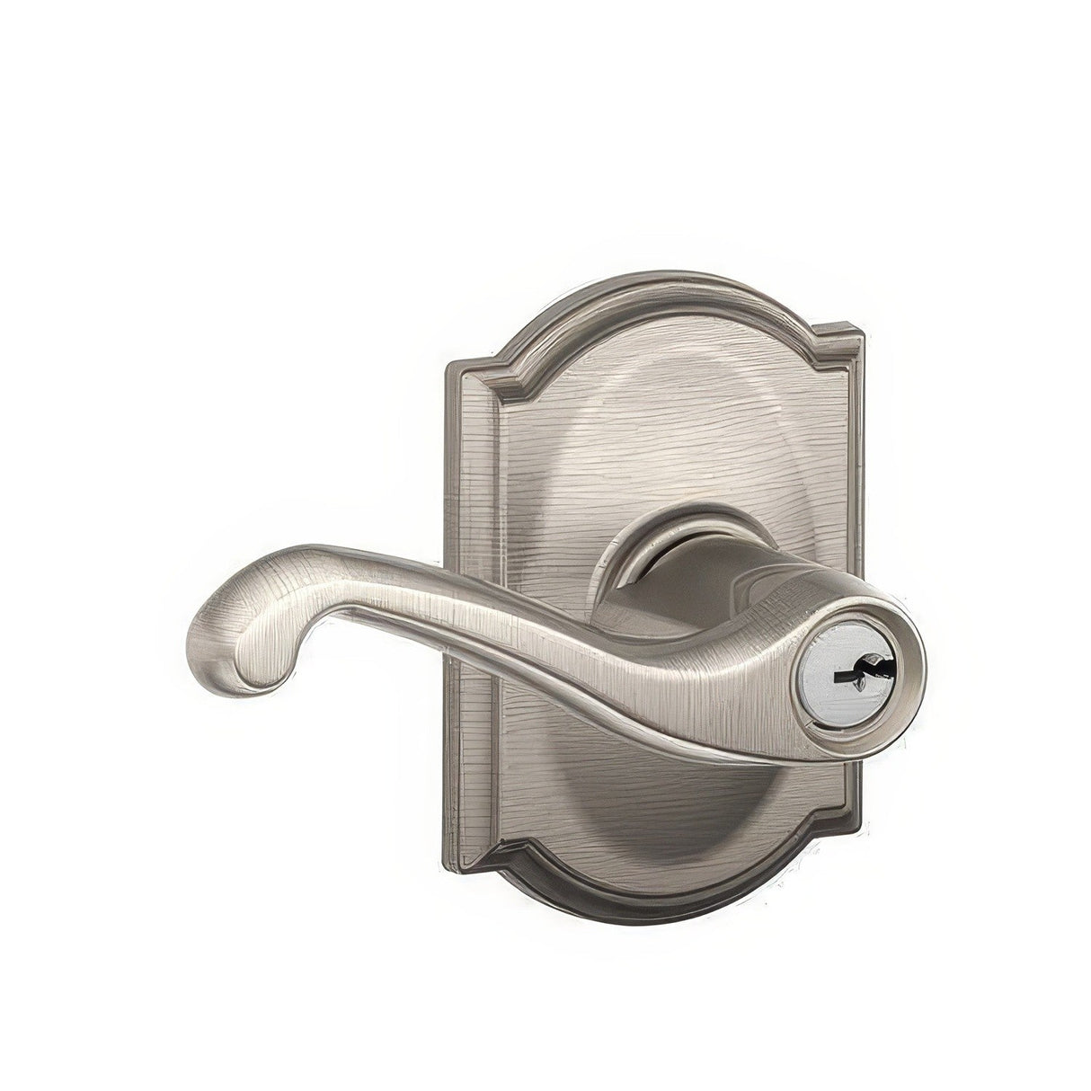 Schlage F51AFLA619CAM F51A-FLA-CAM F-Series Keyed Entry Door Lever Satin Nickel