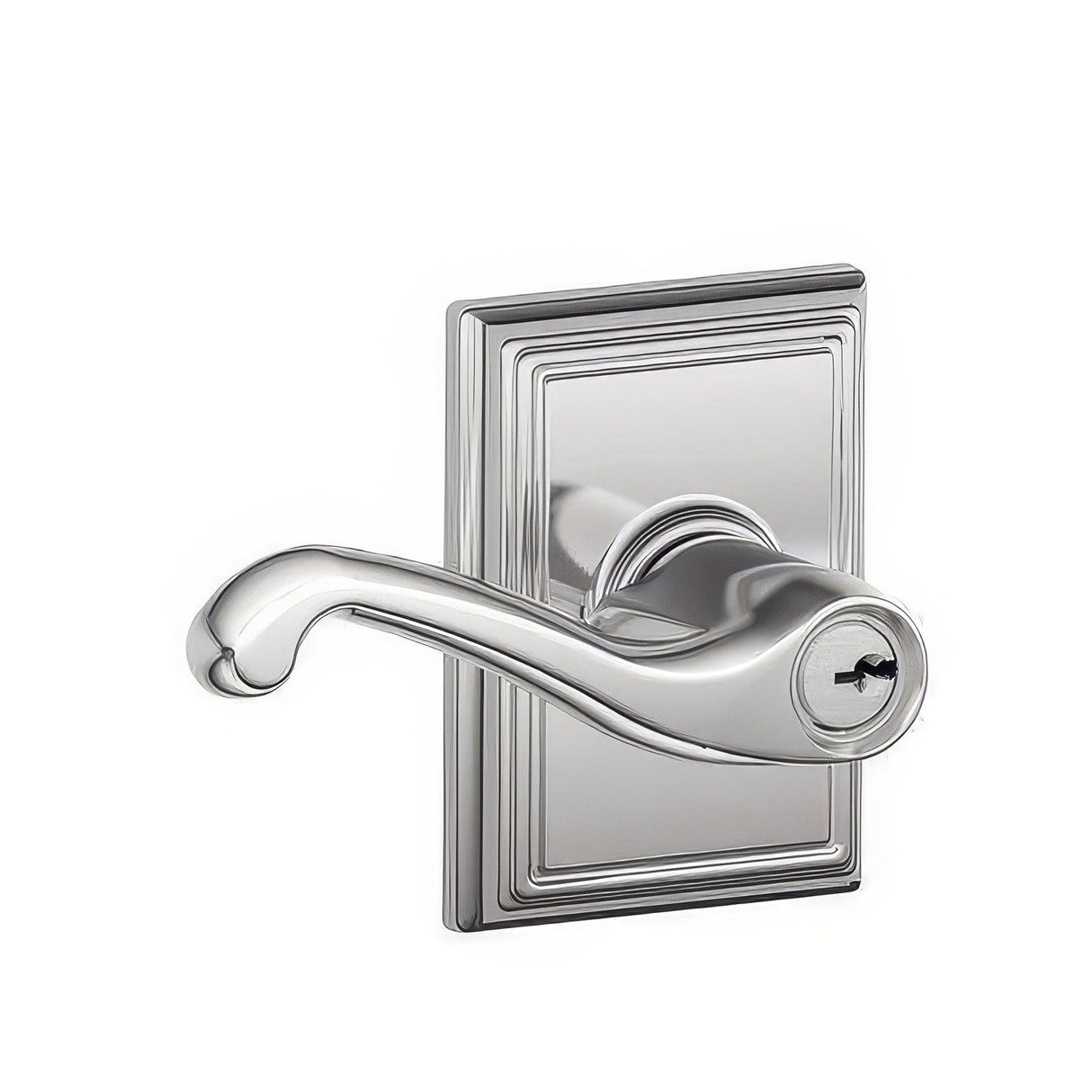 Schlage F51AFLA625ADD F51A-FLA-ADD F-Series Flair Keyed Entry Door Lever Polished Chrome