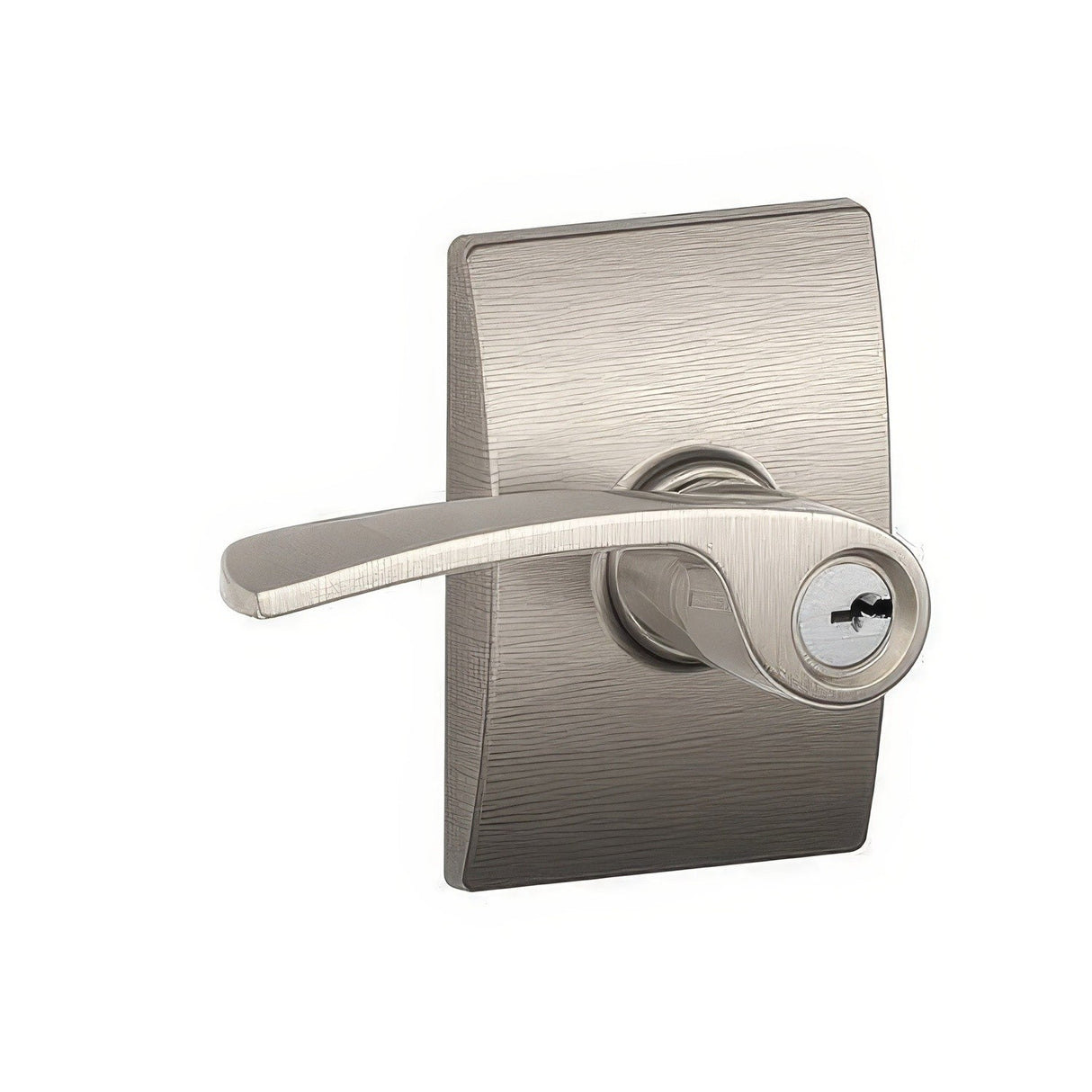 Schlage F51AMER619CEN F51A-MER-CEN Merano Keyed Entry Door Lever Satin Nickel