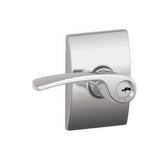 Schlage F51AMER625CEN F51A-MER-CEN Merano Keyed Entry Door Lever Polished Chrome