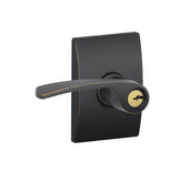 Schlage F51AMER716CEN F51A-MER-CEN Merano Keyed Entry Door Lever Aged Bronze