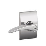 Schlage F51AMNH625CEN F51A-MNH-CEN F-Series Manhattan Keyed Entry Door Lever Polished Chrome
