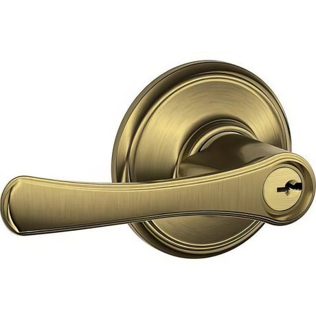 Schlage F51AVLA609 F51A-VLA Avila Keyed Entry Door Lever Antique Brass