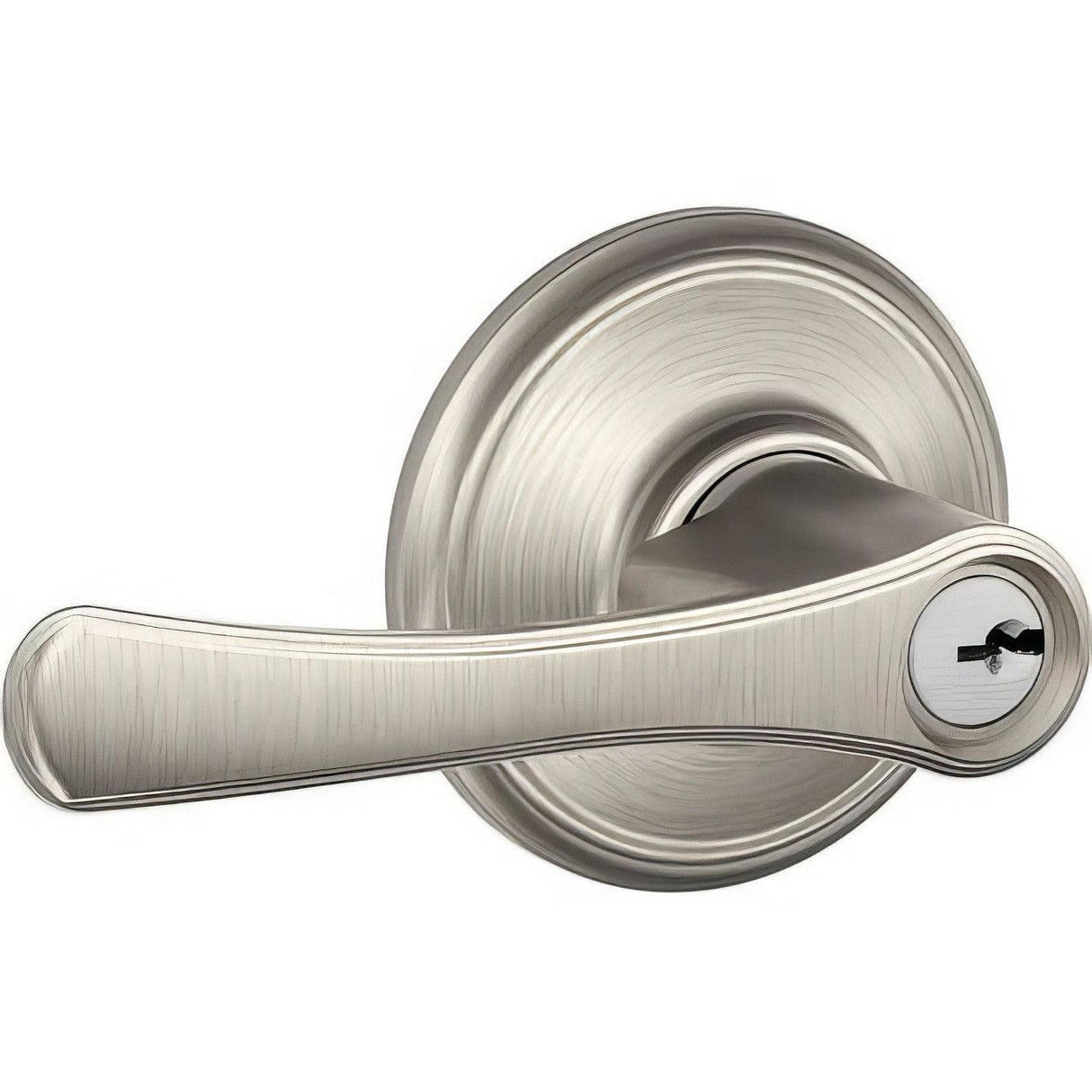 Schlage F51AVLA619 F51A-VLA Avila Keyed Entry Door Lever Satin Nickel