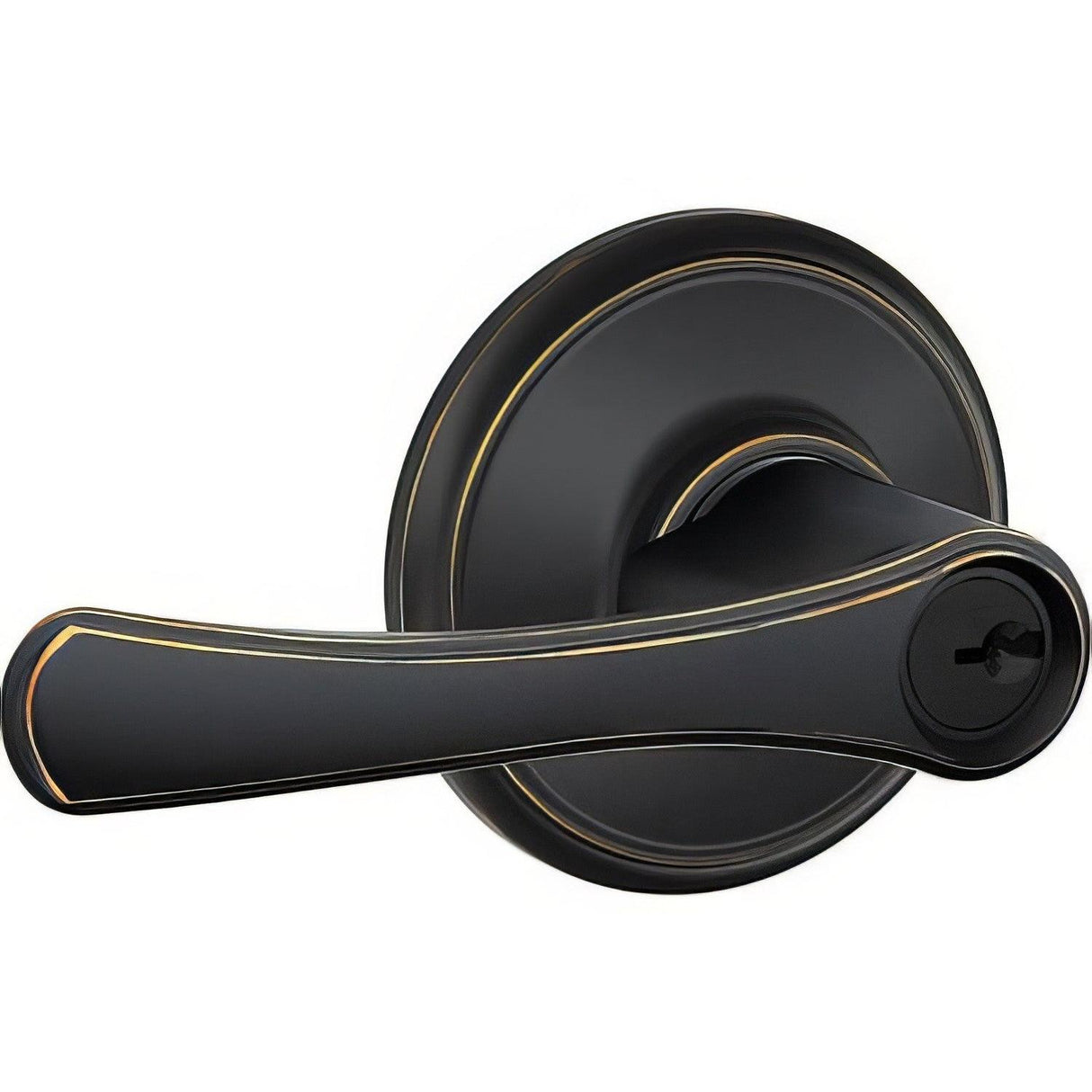 Schlage F51AVLA716 F51A-VLA Avila Keyed Entry Door Lever Aged Bronze
