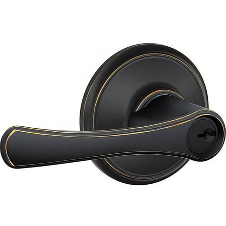 Schlage F51AVLA716 F51A-VLA Avila Keyed Entry Door Lever Aged Bronze